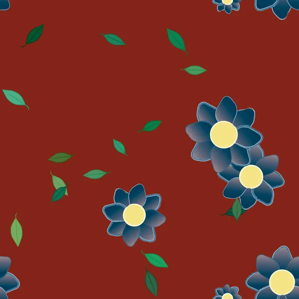 Hermoso Fondo Sin Costura Floral Ilustración Vectores — Vector de stock