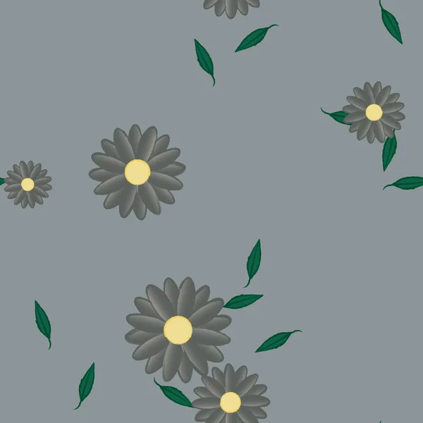 Schöne Florale Nahtlose Hintergrund Vektorillustration — Stockvektor