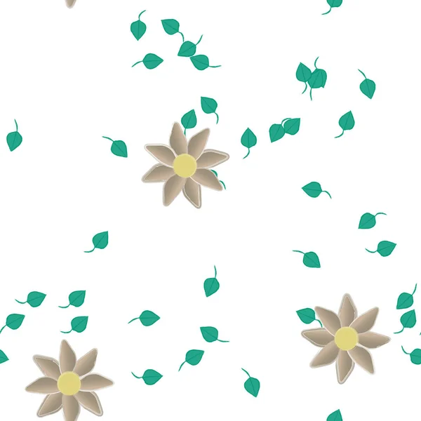 Fundo Sem Costura Floral Bonito Ilustração Vetorial — Vetor de Stock