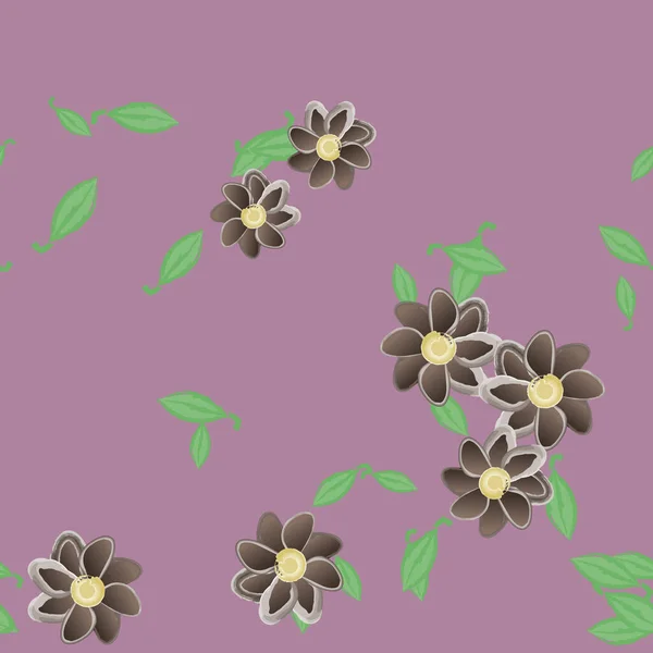 Fundo Sem Costura Floral Bonito Ilustração Vetorial — Vetor de Stock