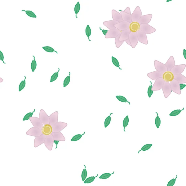 Schöne Florale Nahtlose Hintergrund Vektorillustration — Stockvektor