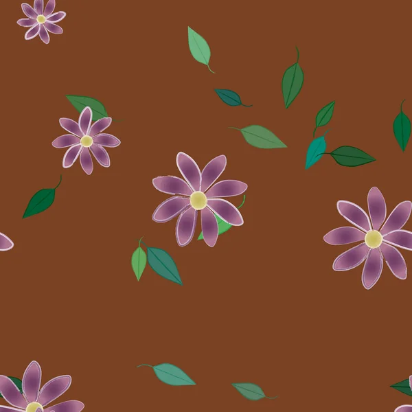 Fundo Sem Costura Floral Bonito Ilustração Vetorial — Vetor de Stock