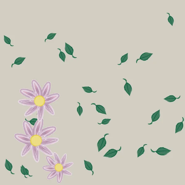 Fundo Sem Costura Floral Bonito Ilustração Vetorial — Vetor de Stock