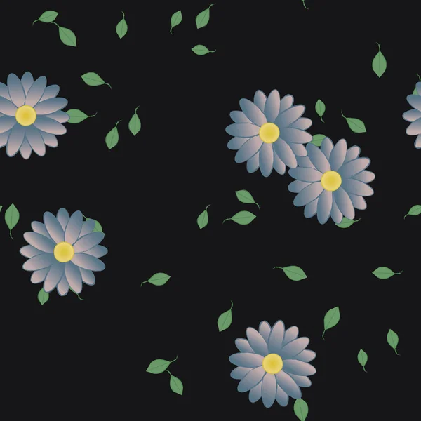 Fundo Sem Costura Floral Bonito Ilustração Vetorial — Vetor de Stock