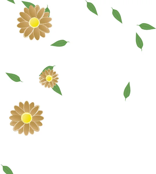 Schöne Florale Nahtlose Hintergrund Vektorillustration — Stockvektor