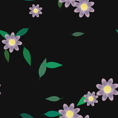 Yaprakları pürüzsüz arkaplan, vektör illüstrasyonu