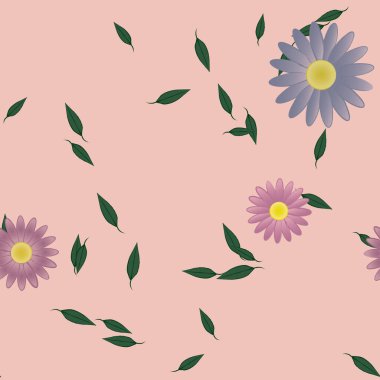 Yaprakları pürüzsüz arkaplan, vektör illüstrasyonu