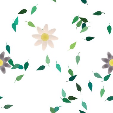 Yaprakları pürüzsüz arkaplan, vektör illüstrasyonu