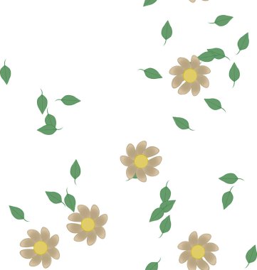 Yaprakları pürüzsüz arkaplan, vektör illüstrasyonu