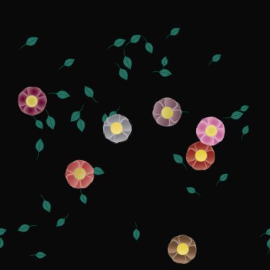 Yaprakları pürüzsüz arkaplan, vektör illüstrasyonu