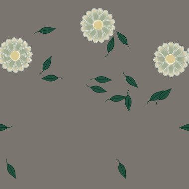 Yaprakları pürüzsüz arkaplan, vektör illüstrasyonu