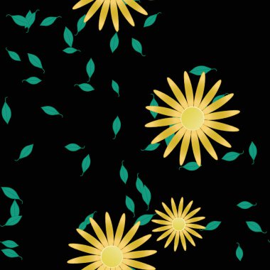 Yaprakları pürüzsüz arkaplan, vektör illüstrasyonu