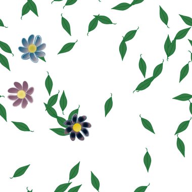 Yaprakları pürüzsüz arkaplan, vektör illüstrasyonu 