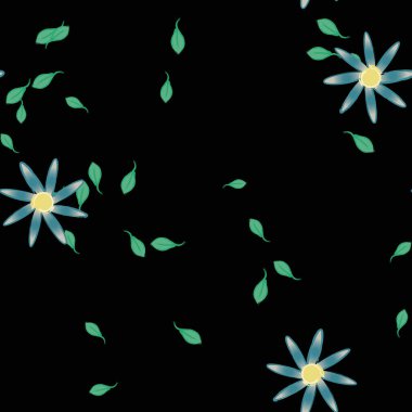 Yaprakları pürüzsüz arkaplan, vektör illüstrasyonu 