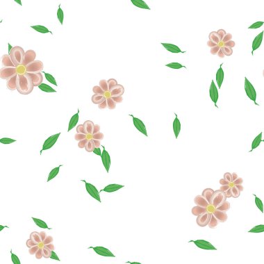 Yaprakları pürüzsüz arkaplan, vektör illüstrasyonu