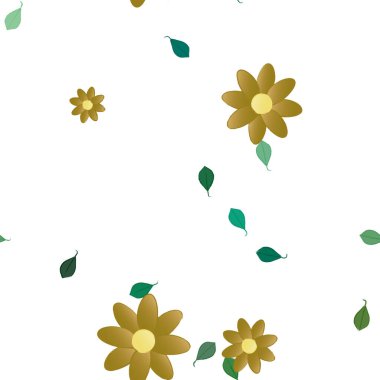 Yaprakları pürüzsüz arkaplan, vektör illüstrasyonu