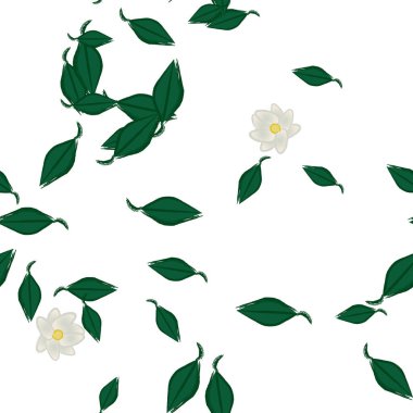 Yaprakları pürüzsüz arkaplan, vektör illüstrasyonu