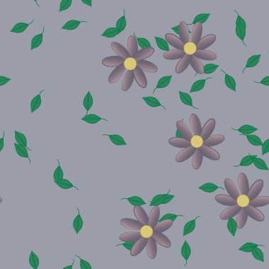 Yaprakları pürüzsüz arkaplan, vektör illüstrasyonu