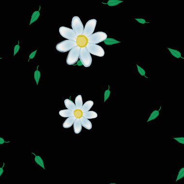 Yaprakları pürüzsüz arkaplan, vektör illüstrasyonu