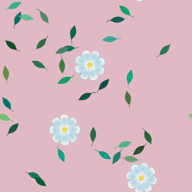 Çiçeksiz arka plan, vektör çizimi, çiçekler. 