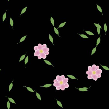 Yaprakları pürüzsüz arkaplan, vektör illüstrasyonu