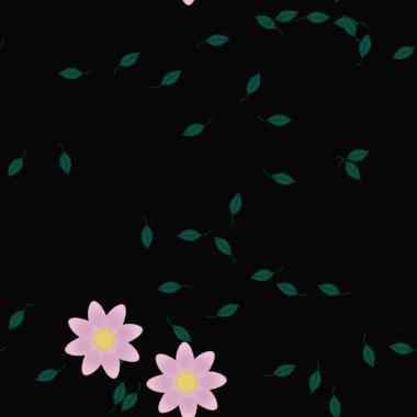 Yaprakları pürüzsüz arkaplan, vektör illüstrasyonu