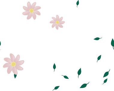 Yaprakları pürüzsüz arkaplan, vektör illüstrasyonu 