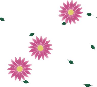 Çiçeksiz arka plan, vektör çizimi, çiçekler. 