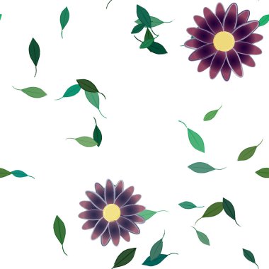 Yaprakları pürüzsüz arkaplan, vektör illüstrasyonu 