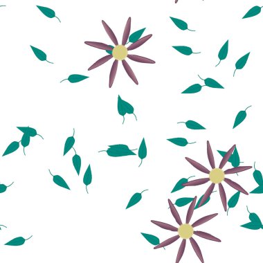 Yaprakları pürüzsüz arkaplan, vektör illüstrasyonu 