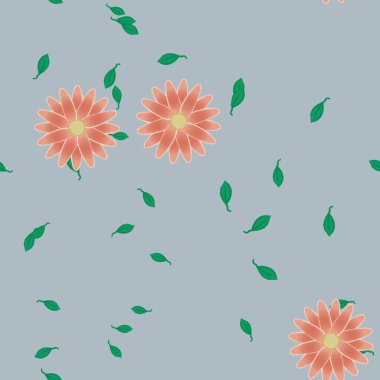 Yaprakları pürüzsüz arkaplan, vektör illüstrasyonu