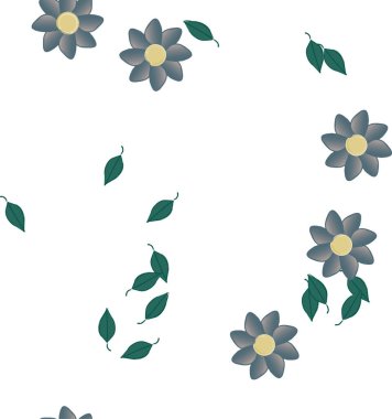 Yaprakları pürüzsüz arkaplan, vektör illüstrasyonu