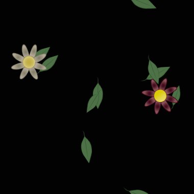 Yaprakları pürüzsüz arkaplan, vektör illüstrasyonu