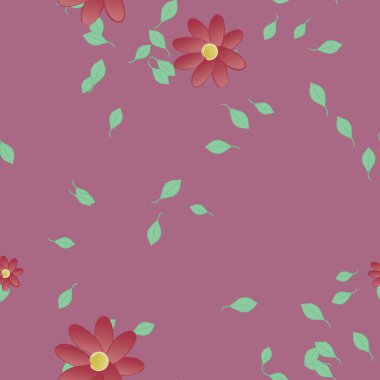 Yaprakları pürüzsüz arkaplan, vektör illüstrasyonu