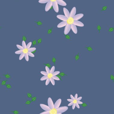 Yapraklı çiçek yapraklarının vektör çizimi, botanik arka plan