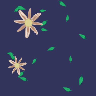 Yaprakları pürüzsüz arkaplan, vektör illüstrasyonu 