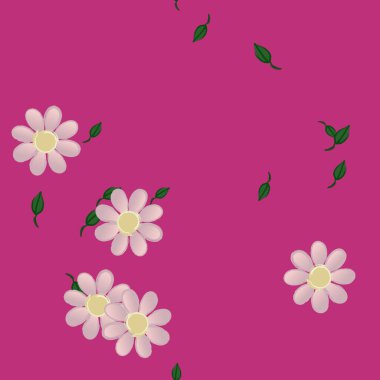 Yaprakları pürüzsüz arkaplan, vektör illüstrasyonu