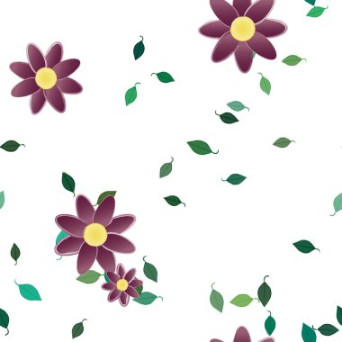 Yaprakları pürüzsüz arkaplan, vektör illüstrasyonu