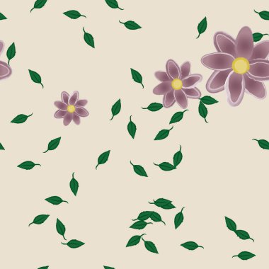 Yaprakları pürüzsüz arkaplan, vektör illüstrasyonu