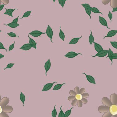 Yaprakları pürüzsüz arkaplan, vektör illüstrasyonu