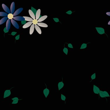 Yaprakları pürüzsüz arkaplan, vektör illüstrasyonu