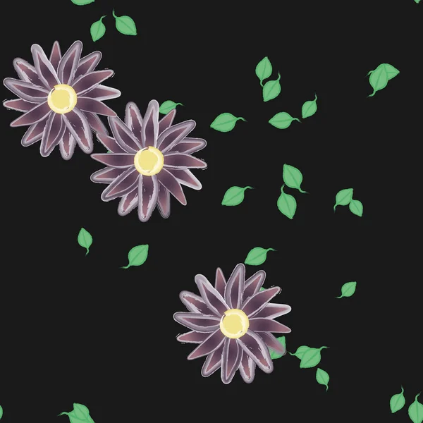 Hermoso Fondo Sin Costura Floral Ilustración Vectores — Vector de stock