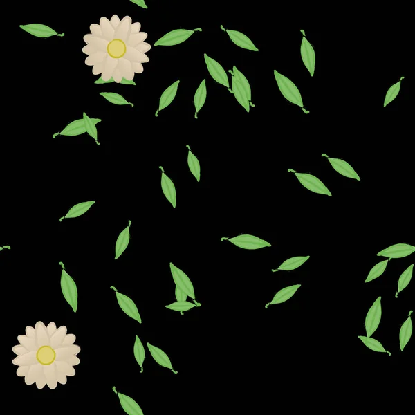 Schöne Florale Nahtlose Hintergrund Vektorillustration — Stockvektor