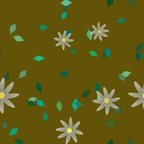 Hermoso Fondo Sin Costura Floral Ilustración Vectores — Vector de stock