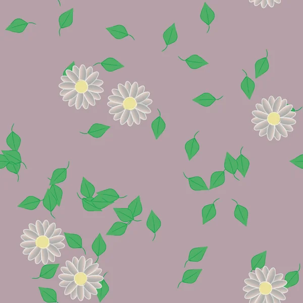 Schöne Florale Nahtlose Hintergrund Vektorillustration — Stockvektor