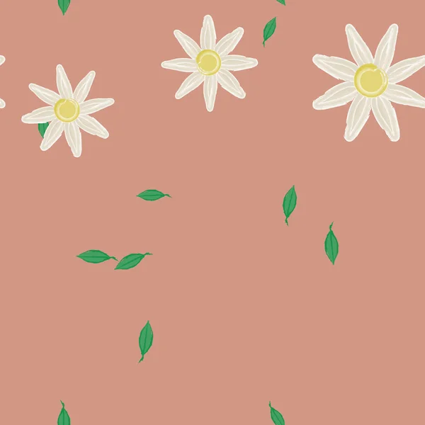 Schöne Florale Nahtlose Hintergrund Vektorillustration — Stockvektor