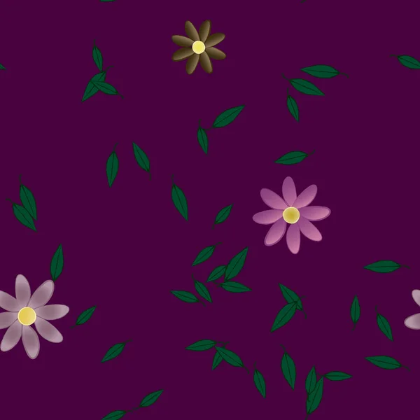 Schöne Florale Nahtlose Hintergrund Vektorillustration — Stockvektor