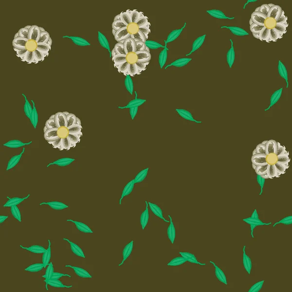 Schöne Florale Nahtlose Hintergrund Vektorillustration — Stockvektor