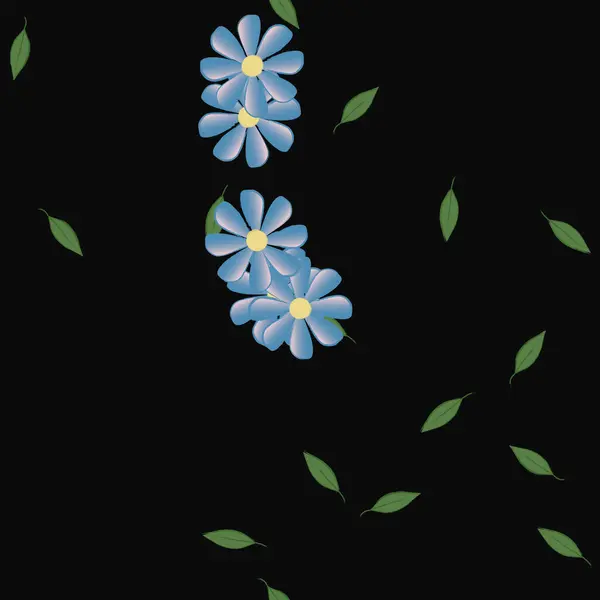 Mooie Bloemen Naadloze Achtergrond Vector Illustratie — Stockvector