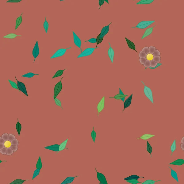 Fundo Sem Costura Floral Bonito Ilustração Vetorial — Vetor de Stock